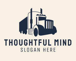 Blue Freight Truck logo design