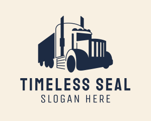 Blue Freight Truck logo design