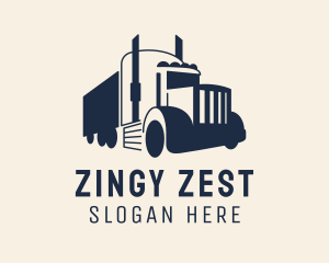 Blue Freight Truck logo design