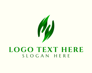 Eco Hand Leaves logo