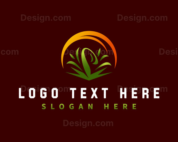 Organic Lawn Grass Logo