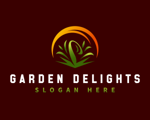 Organic Lawn Grass logo design