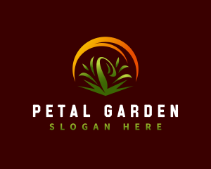 Organic Lawn Grass logo design