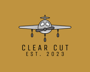 Simple Airplane Aviation logo design