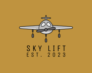 Simple Airplane Aviation logo design