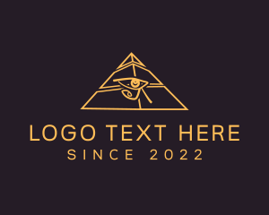 Golden Pyramid Eye logo design