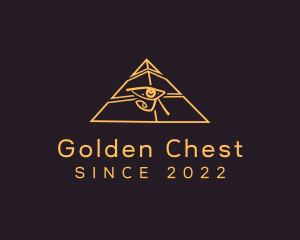 Golden Pyramid Eye logo design