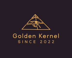 Golden Pyramid Eye logo design