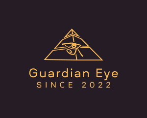 Golden Pyramid Eye logo design