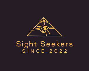 Golden Pyramid Eye logo design