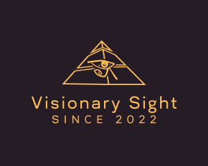 Golden Pyramid Eye logo design