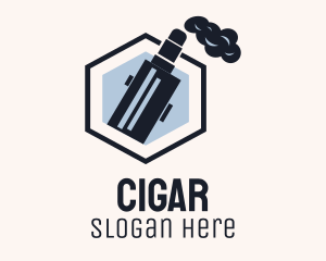 Hexagon Vape Smoke logo design