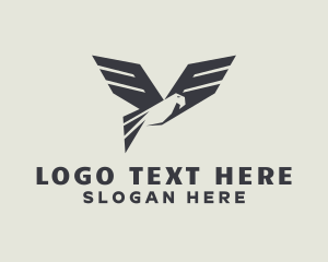 Geometric Avian Falcon logo design