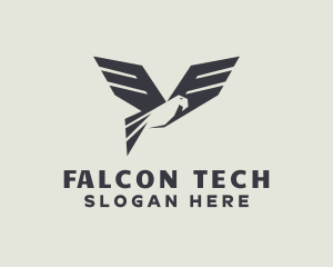 Geometric Avian Falcon logo design