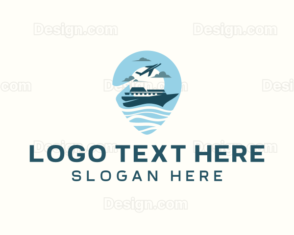 Airplane Cruise Travel Logo