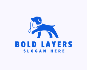 Puppy Dog Walker Leash logo design