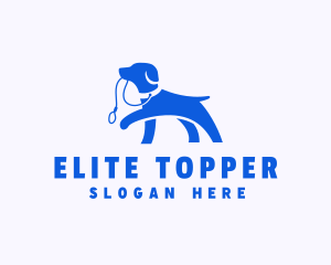 Puppy Dog Walker Leash logo design