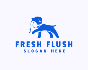 Puppy Dog Walker Leash logo design