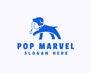 Puppy Dog Walker Leash logo design