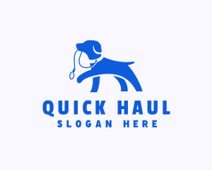 Puppy Dog Walker Leash logo design