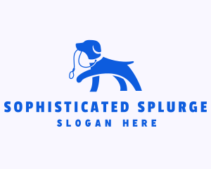 Puppy Dog Walker Leash logo design