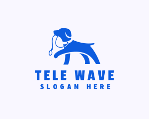 Puppy Dog Walker Leash logo design