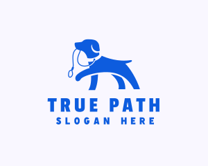 Puppy Dog Walker Leash logo design