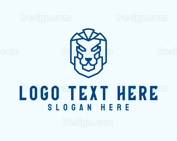 Lion Head Robot Logo