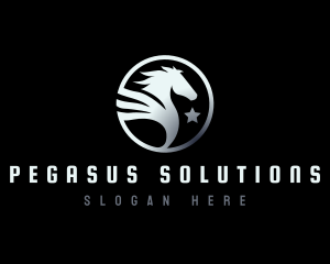  Pegasus Horse Wings logo