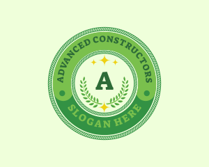 Eco Laurel Wreath  logo design