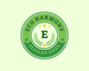 Eco Laurel Wreath  logo design