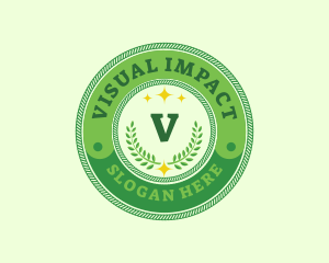 Eco Laurel Wreath  logo design