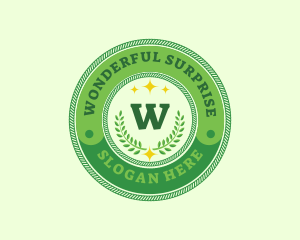 Eco Laurel Wreath  logo design