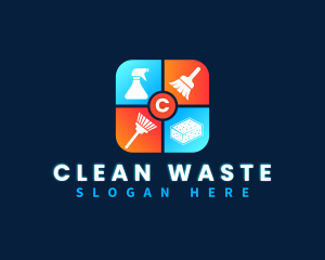 Cleaning Sanitary Disinfection logo design