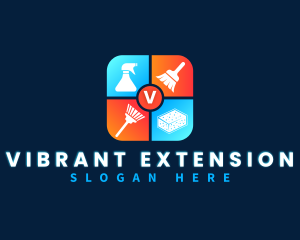 Cleaning Sanitary Disinfection logo design