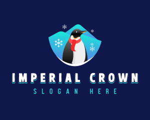 Snow Penguin Animal logo design