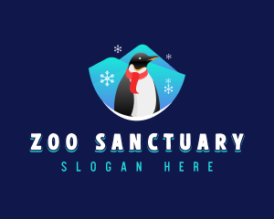 Snow Penguin Animal logo design