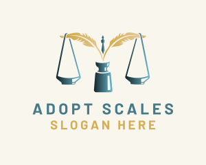 Feather Ink Scale logo design