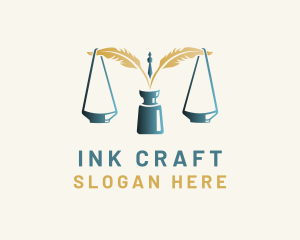 Feather Ink Scale logo design