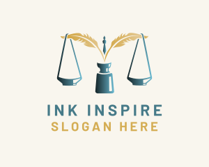 Feather Ink Scale logo design