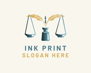 Feather Ink Scale logo design