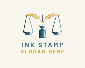 Feather Ink Scale logo design