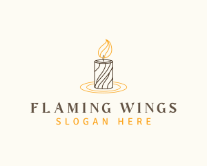 String Candle Light  logo design