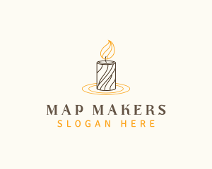 String Candle Light  logo design