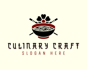 Noodle Cooking Culinary logo design