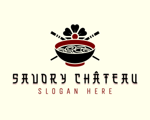 Noodle Cooking Culinary logo design