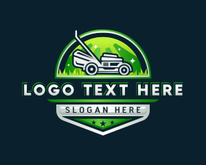 Lawn Grass Mowing logo design