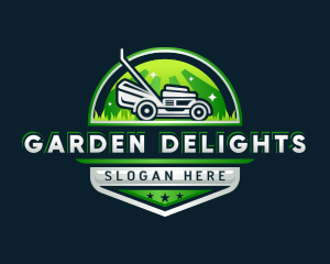 Lawn Grass Mowing logo design