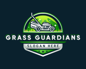 Lawn Grass Mowing logo design