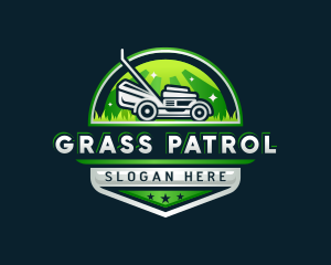 Lawn Grass Mowing logo